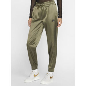 Nike Air Women's Satin Track Pants Olive Size S
